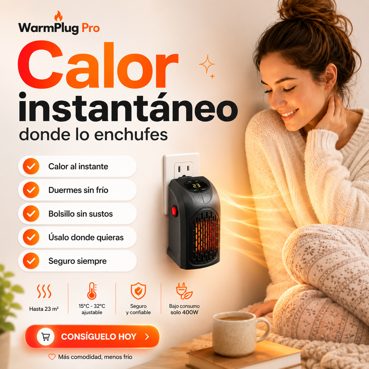 WarmPlug Pro- Calor instantáneo donde lo enchufes