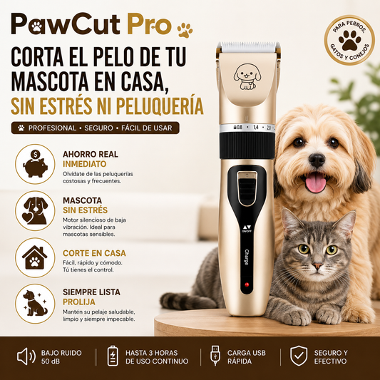 PawCut Pro - Corta el pelo de tu mascota en casa, sin estrés ni peluquería