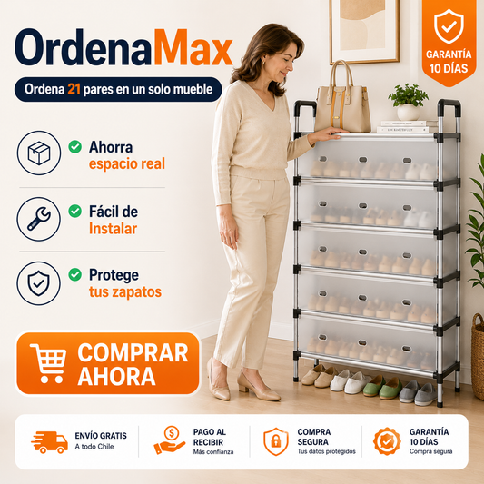OrdenaMax - Ordena 21 pares en un solo mueble