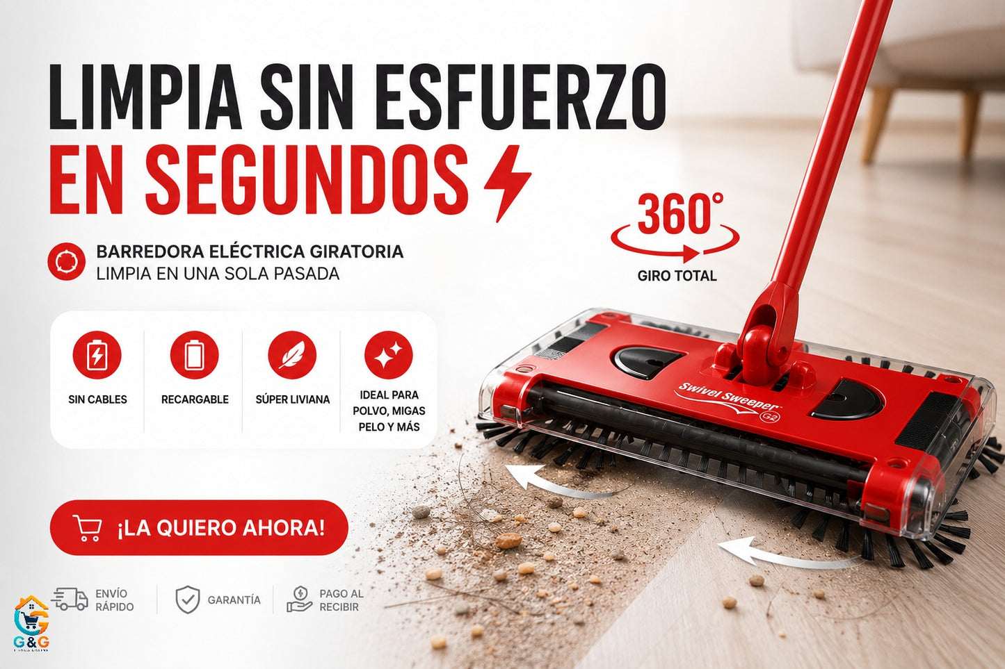 Swivel Sweeper G2 - BARREDORA ELÉCTRICA