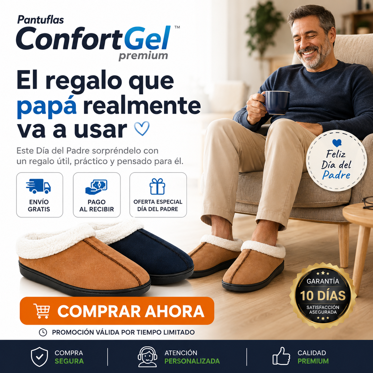 Confort Gel Premium - Pantuflas de Descanso