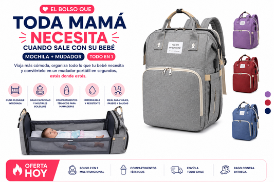 Bolso 2 en 1 (Mochila-Mudador)