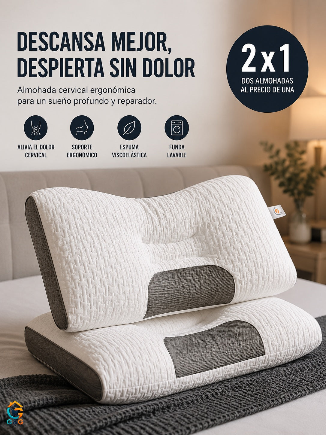 ALMOHADA CERVICAL 2X1