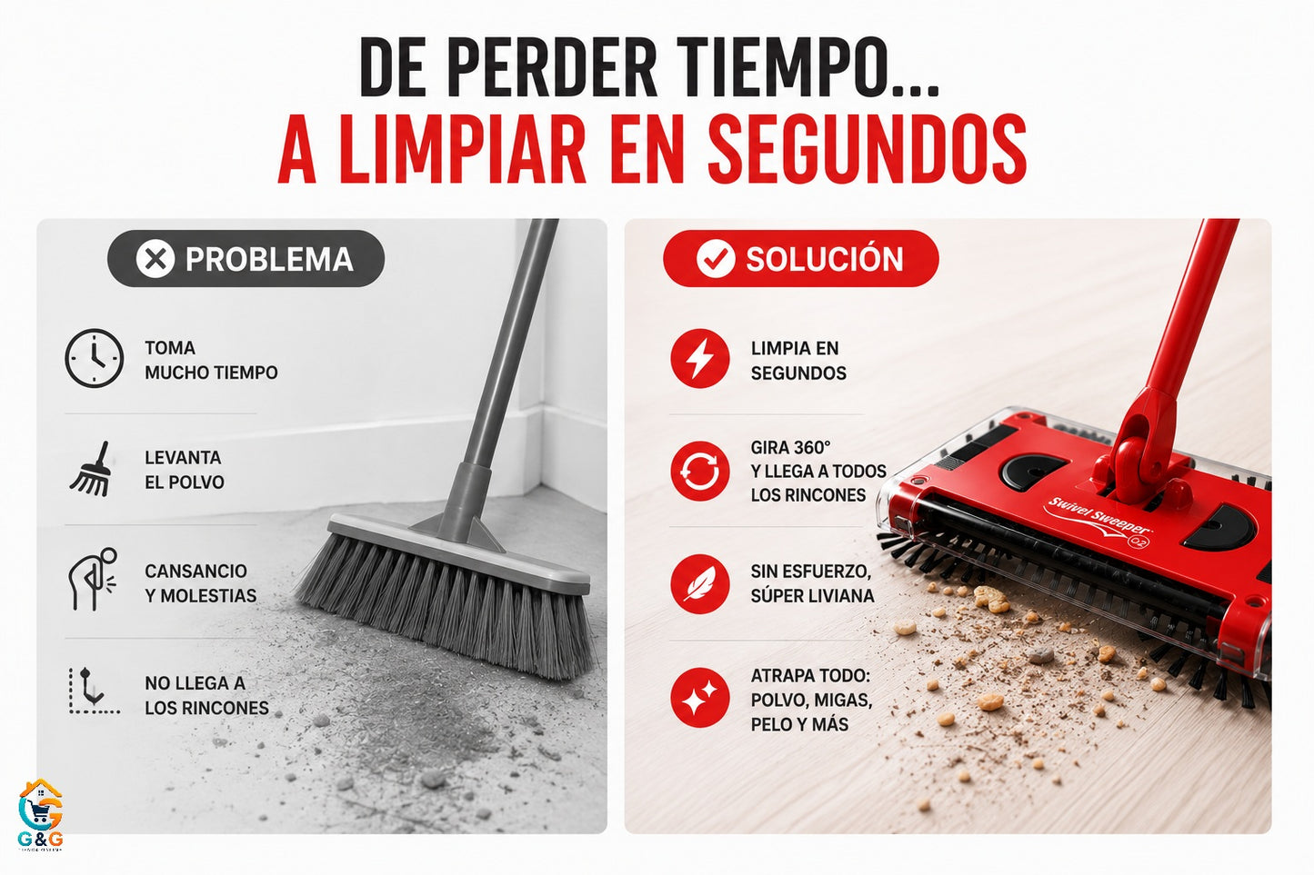 Swivel Sweeper G2 - BARREDORA ELÉCTRICA