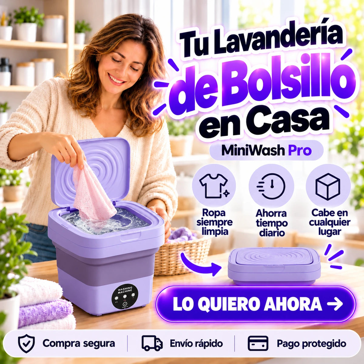 MiniWash Pro - Tu Lavandería de Bolsillo en Casa