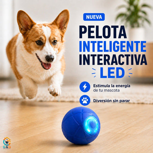 PELOTA INTELIGENTE INTERACTIVA PARA PERROS Y GATOS (LED)