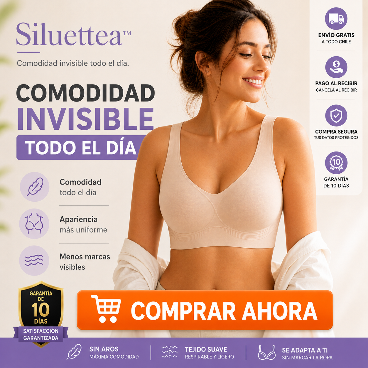 Siluettea™ - Comodidad invisible todo el día.
