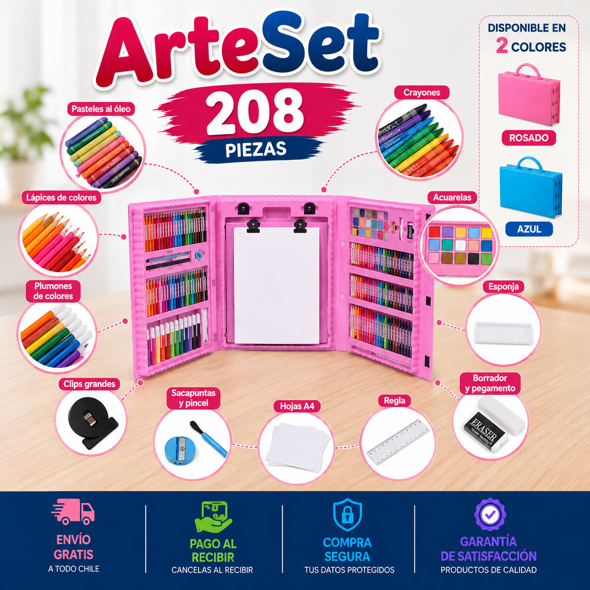 ArteSet208 - Todo Lo Que Necesita En Una Maleta