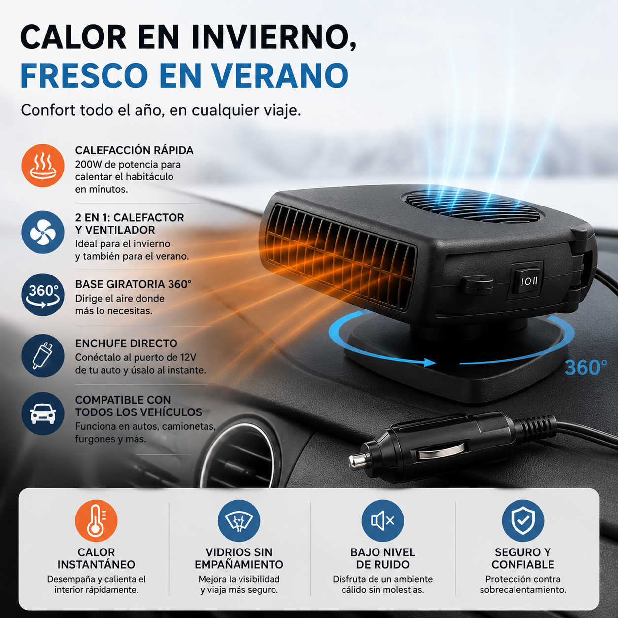 WarmDrive Pro - Calienta tu auto en segundos, aunque no tenga calefacción
