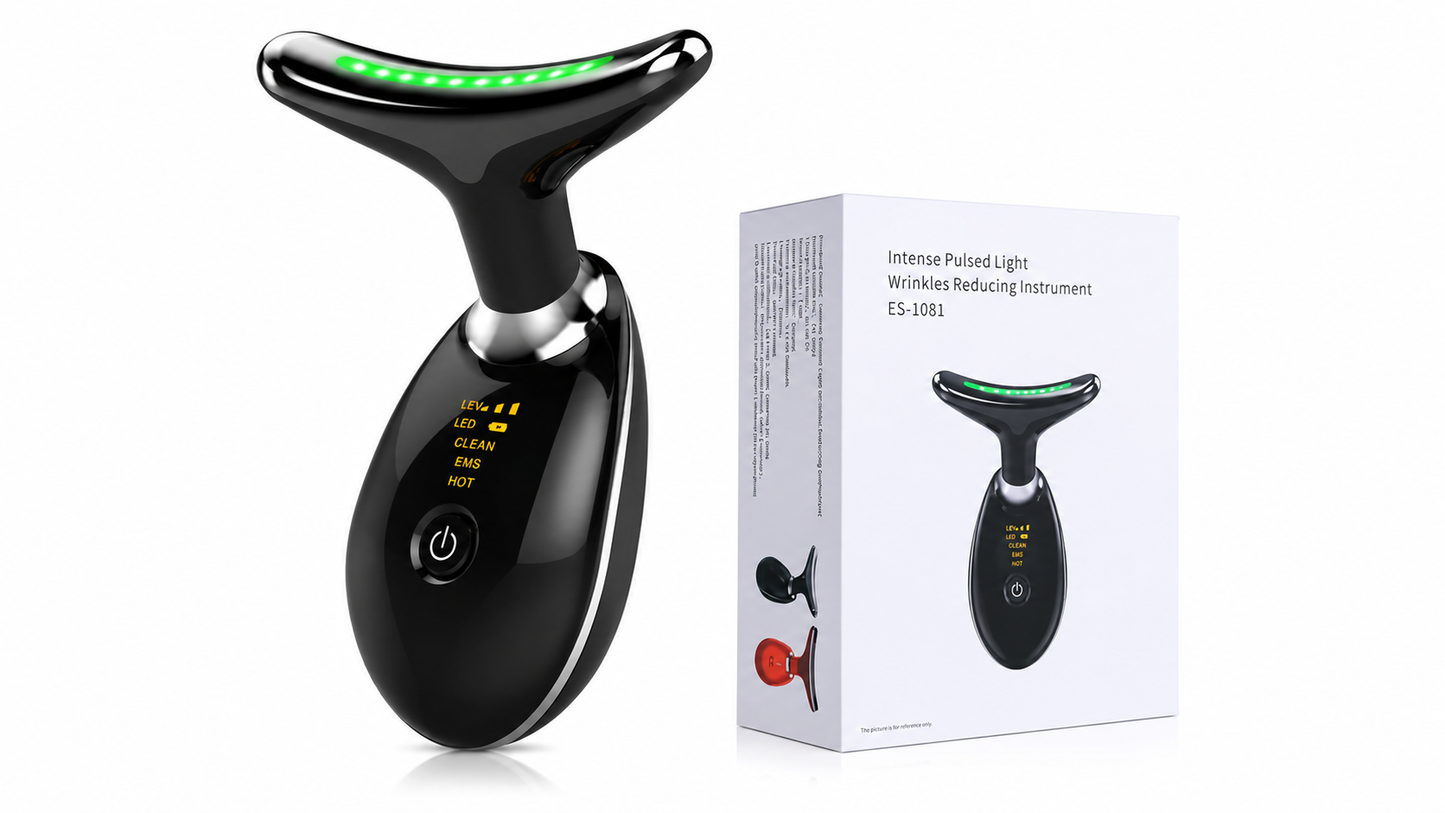 MASAJEADOR FACIAL TRIPLE-LED ANTIEDAD