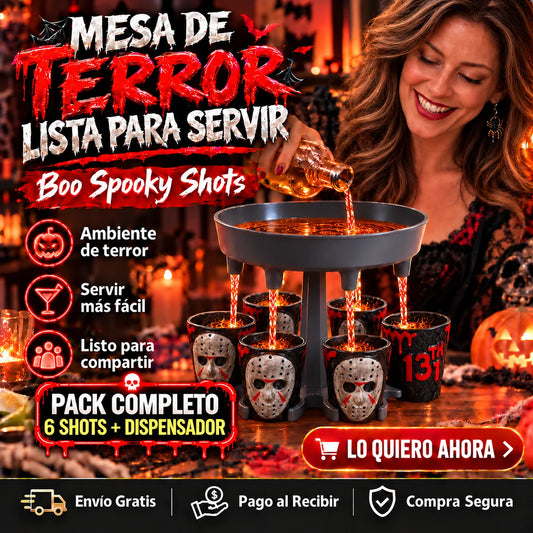 Boo Spooky Shots - Mesa de Terror Lista para Servir