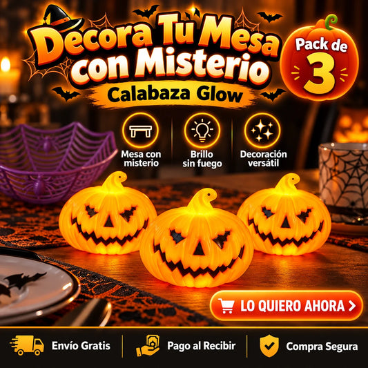 Calabaza Glow - Decora Tu Mesa con Misterio