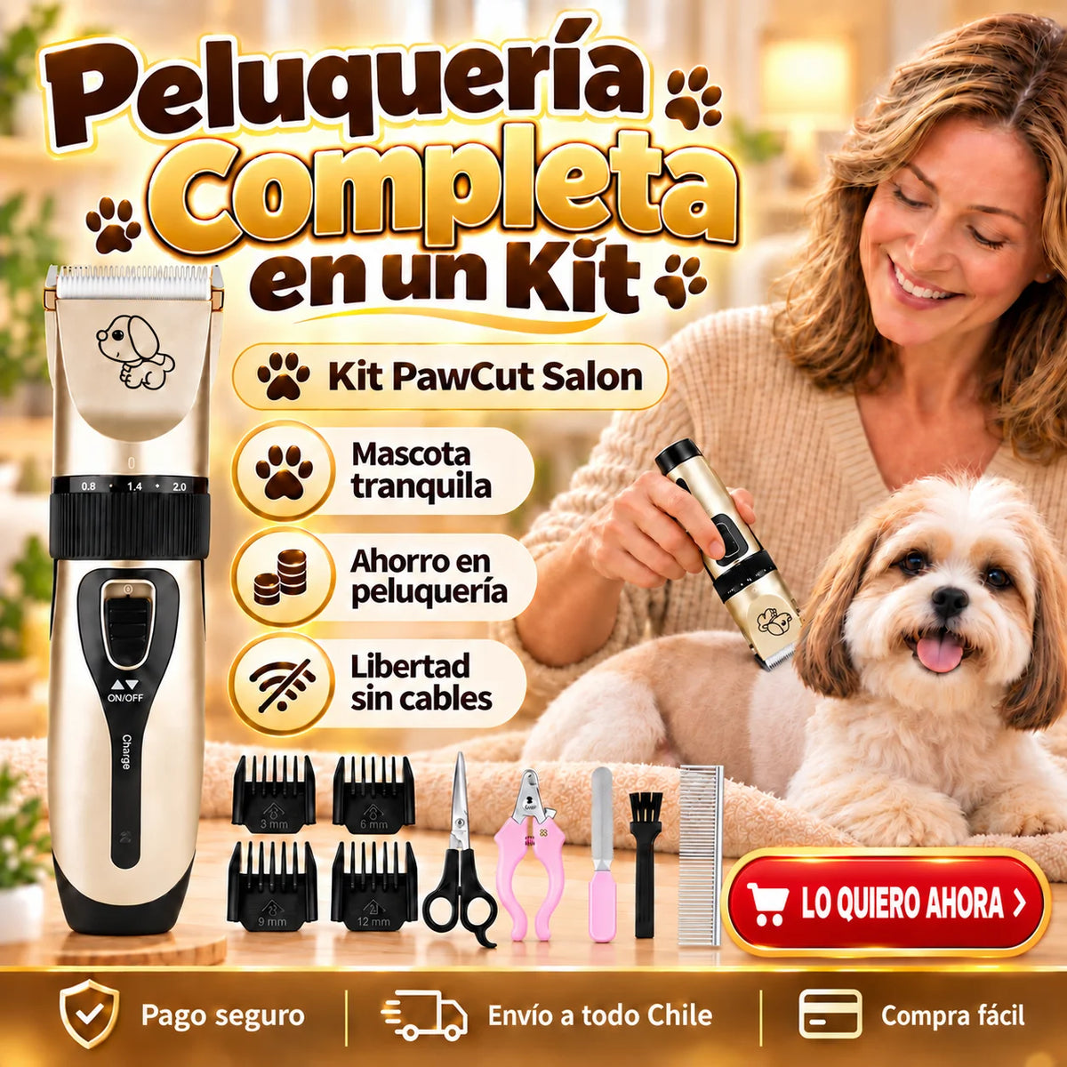 Kit PawCut Salon - Peluquería Completa en un Kit