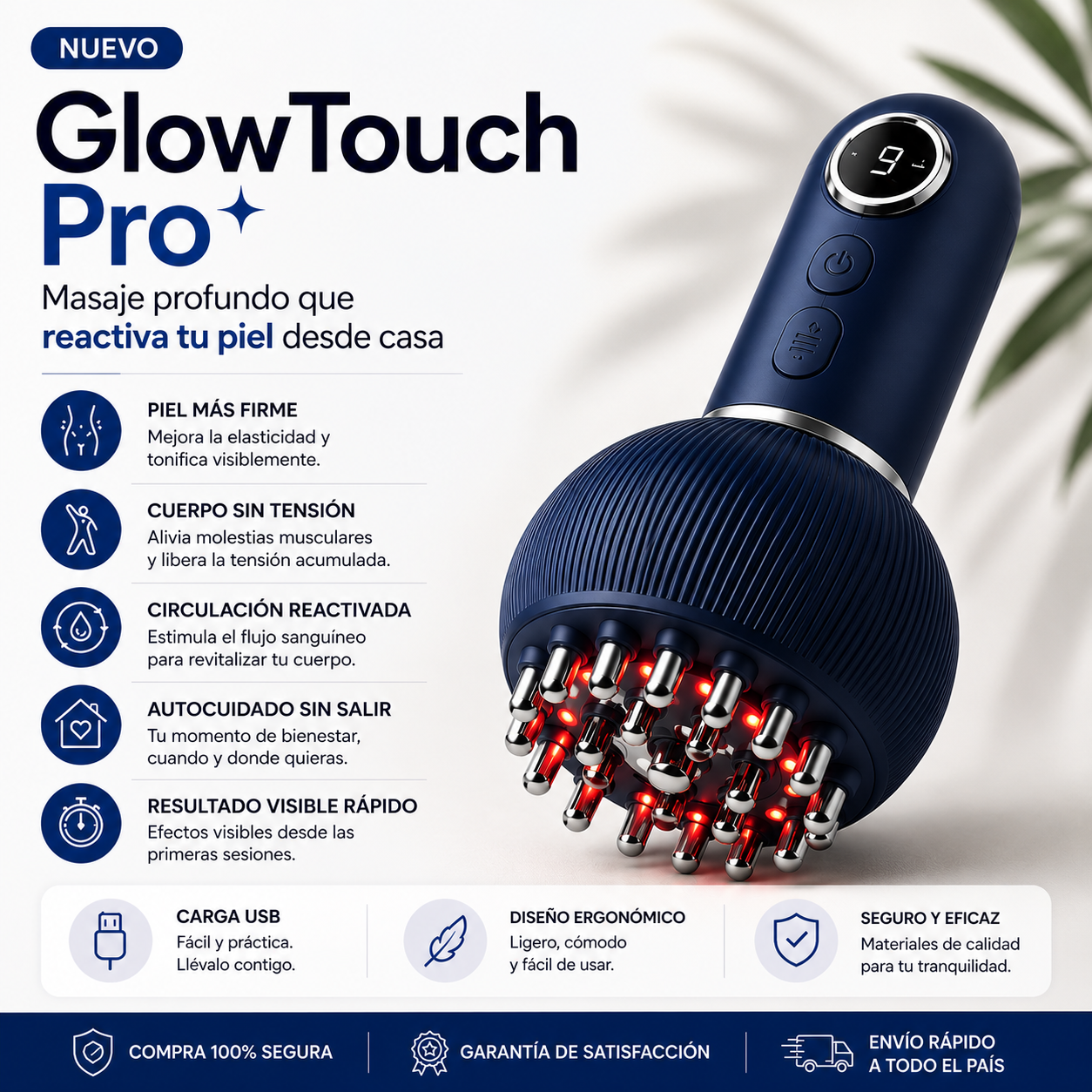 GlowTouch Pro – Masaje profundo que reactiva tu piel desde casa