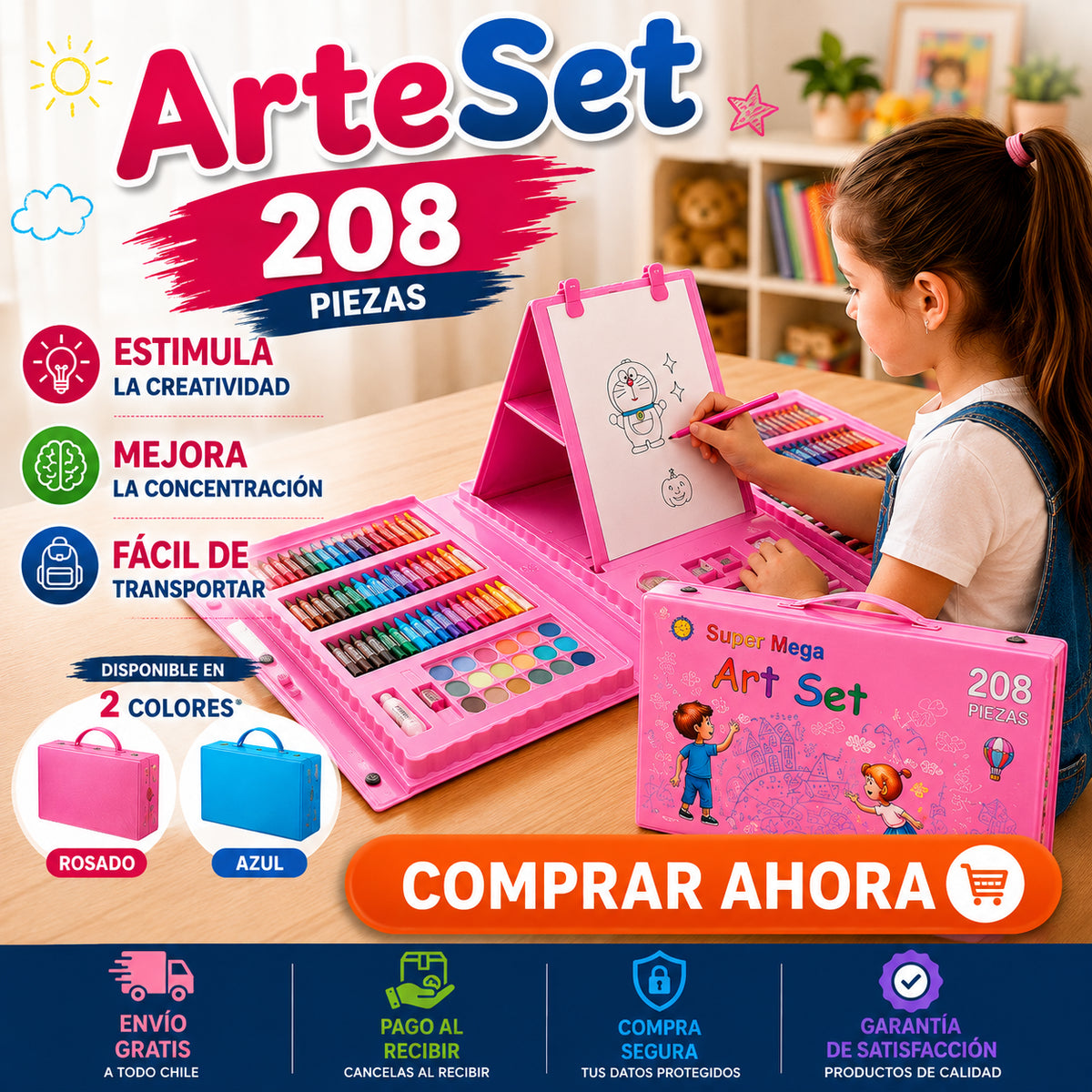 ArteSet208 - Todo Lo Que Necesita En Una Maleta