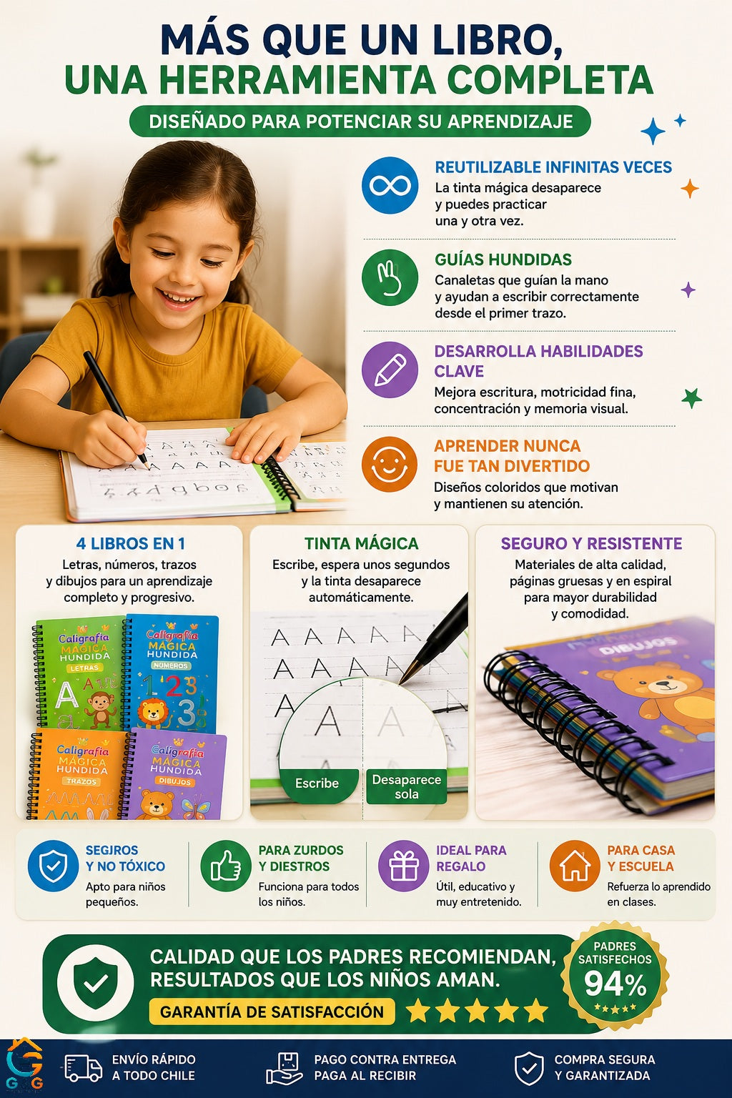 📚 SET 4 Libros Caligrafía 🖋️